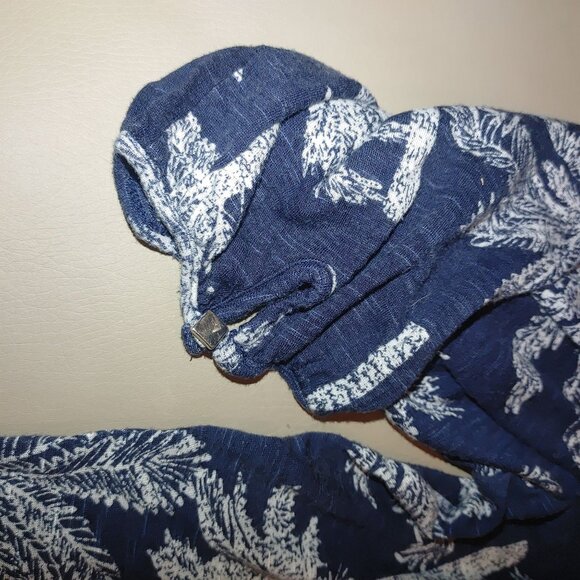 Palm Groove Blouse Top Women 2X Palm Trees Accent Button Quarter Sleeve Rayon - Picture 7 of 11